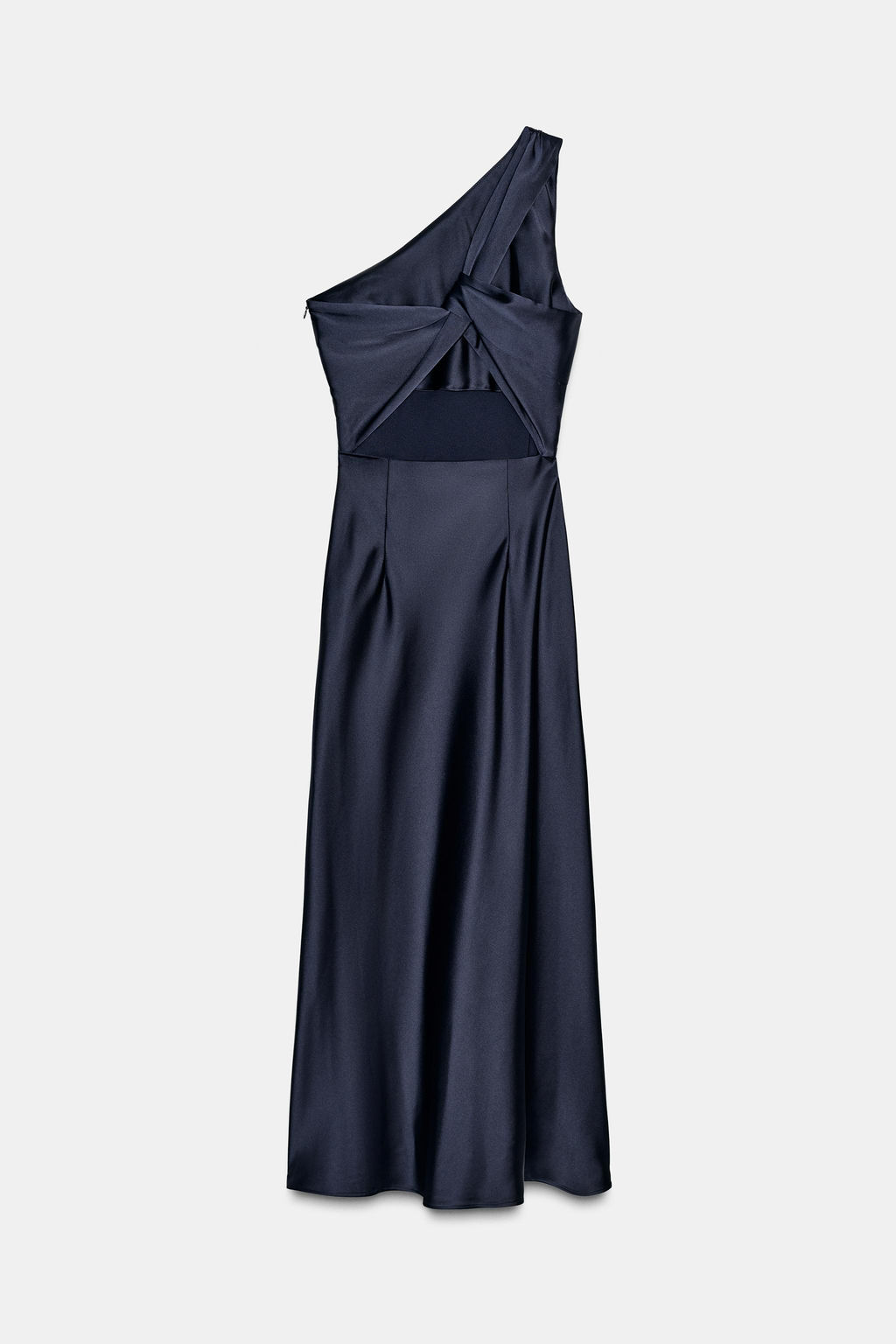 ASYMMETRIC SATIN MIDI DRESS - Zara фото 7