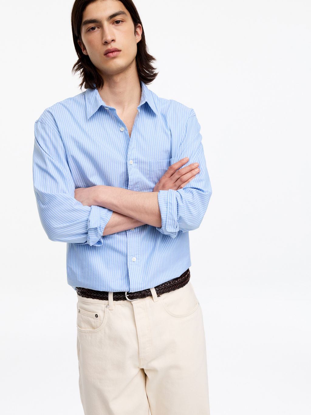 Camisa de popelina holgada - H&m фото 4