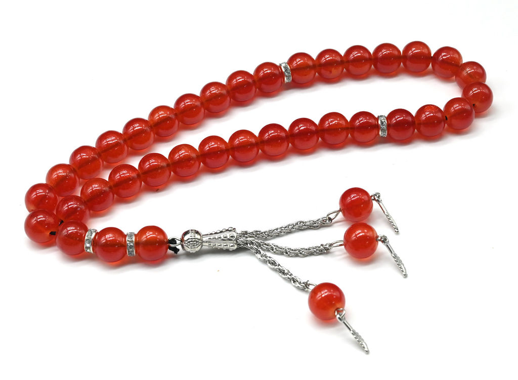 Четки православные шарик 10мм цв.терракотовый, 32см