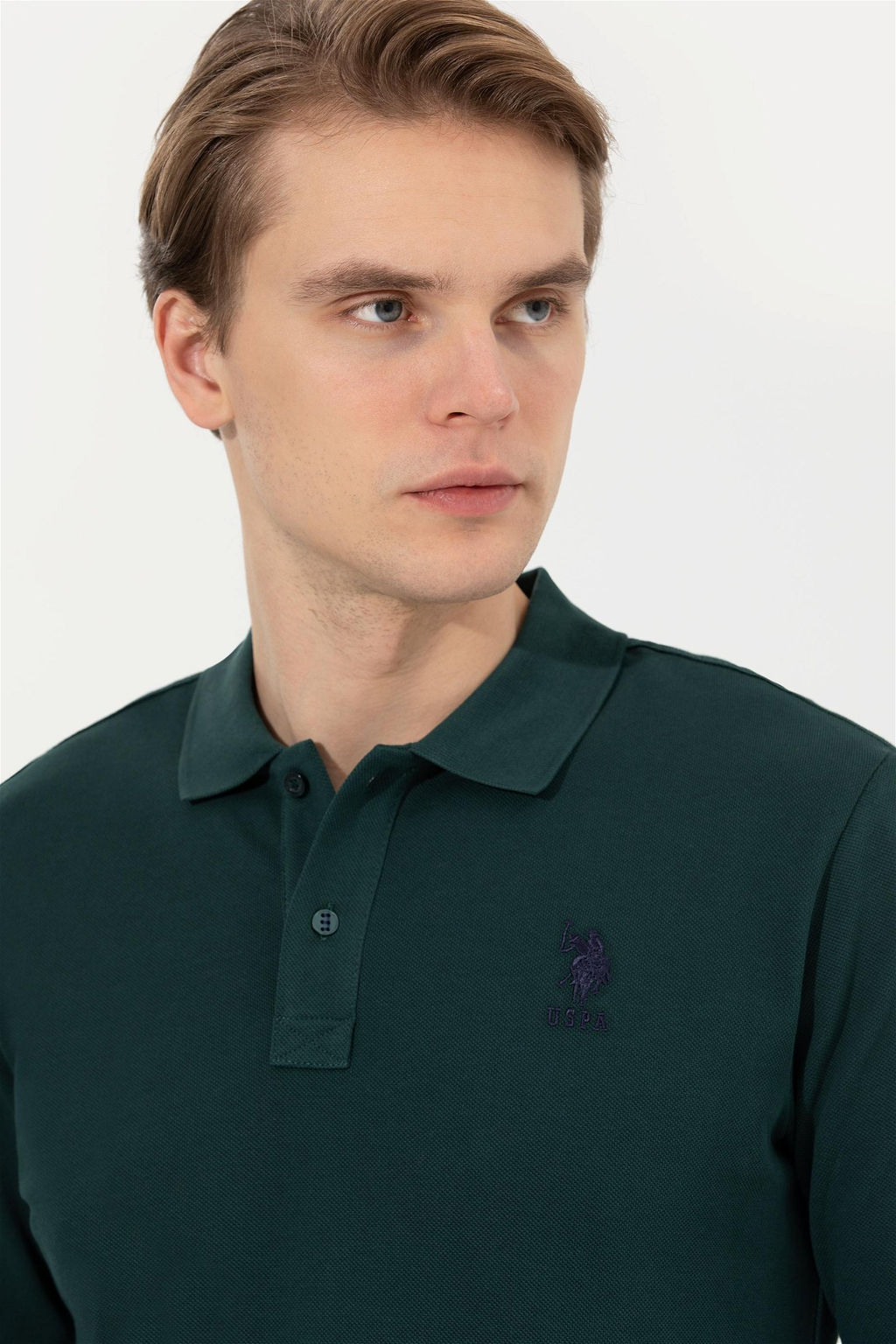 Мужской темно-зеленый базовый свитшот Неожиданная скидка в корзине - U.s. polo assn фото 2