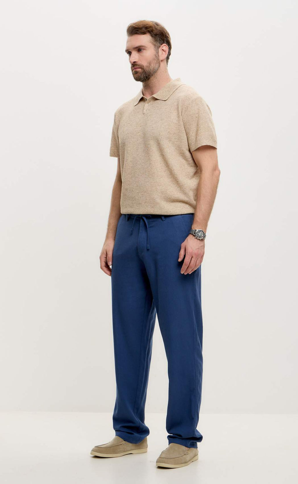 Брюки лен F511-0855 jeans