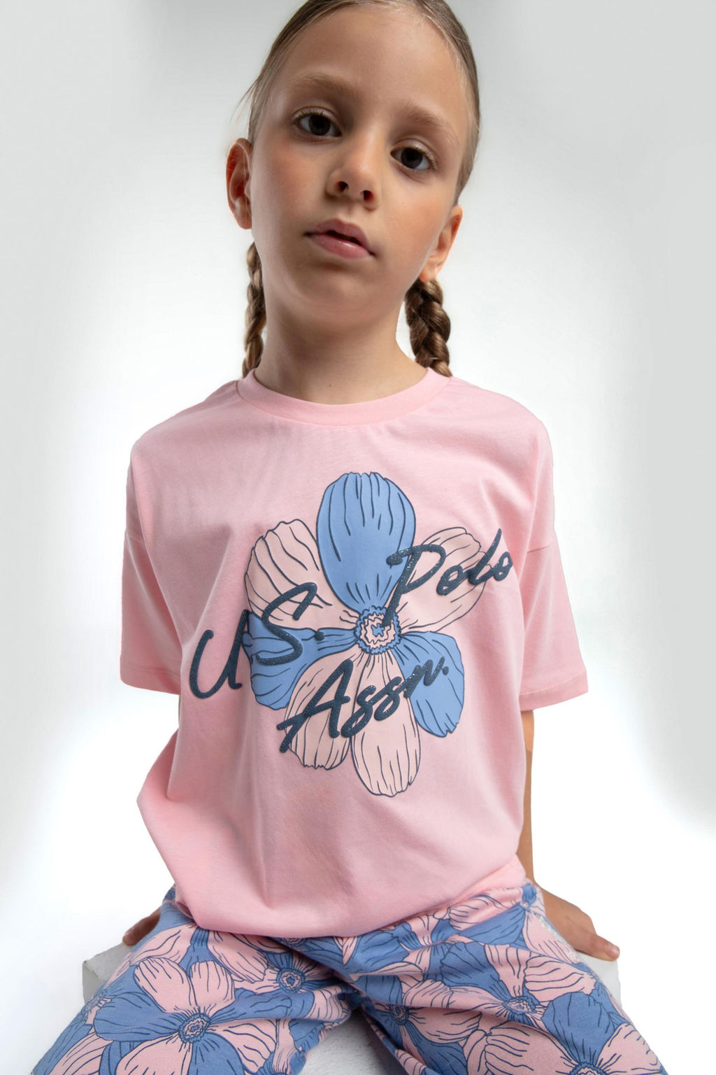 K_z _ocuk Somon Pijama Tak_m_ Sepette S_rpriz _ndirim - U.s. polo assn фото 3