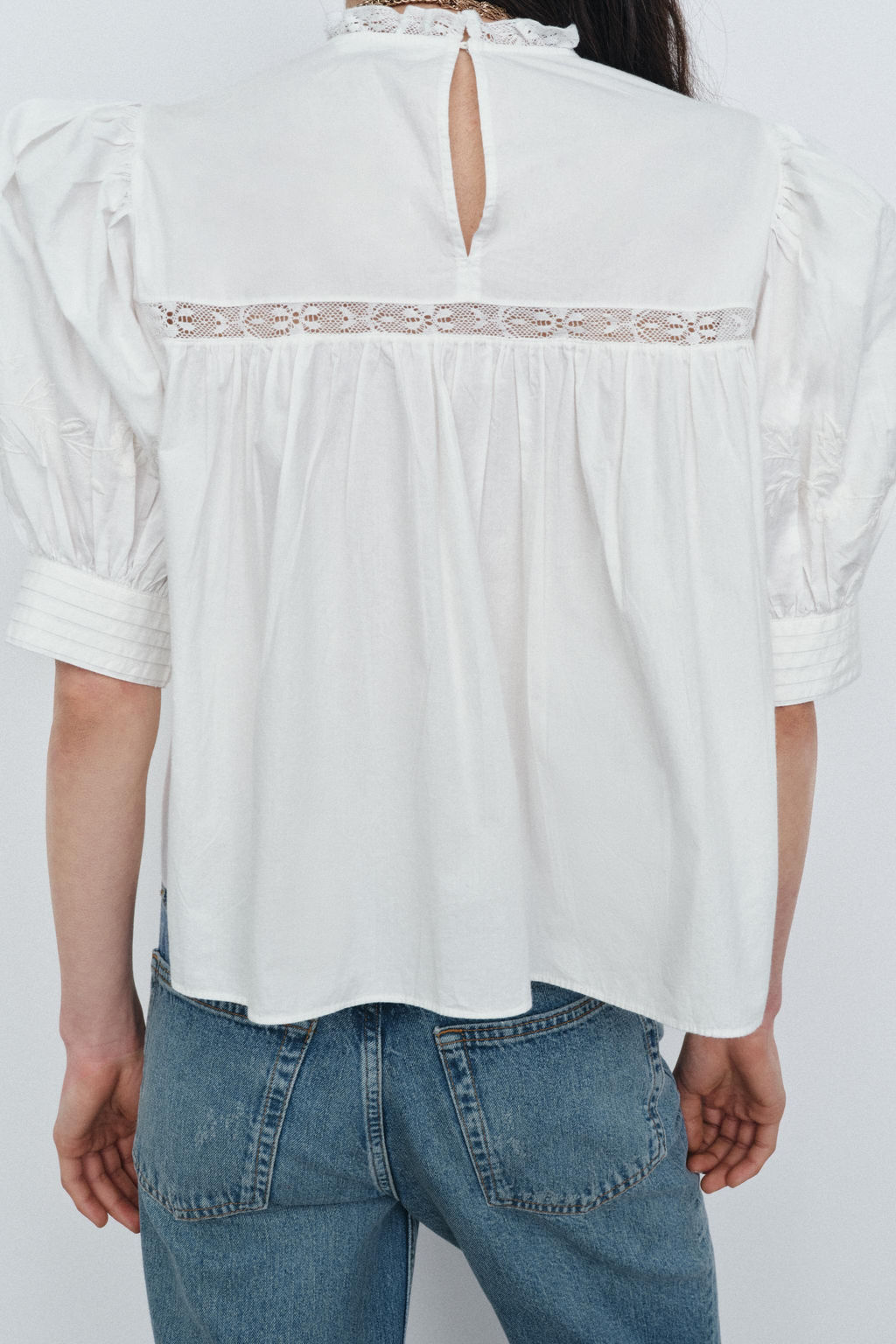 ZW COLLECTION LACE BLOUSE - Zara фото 10