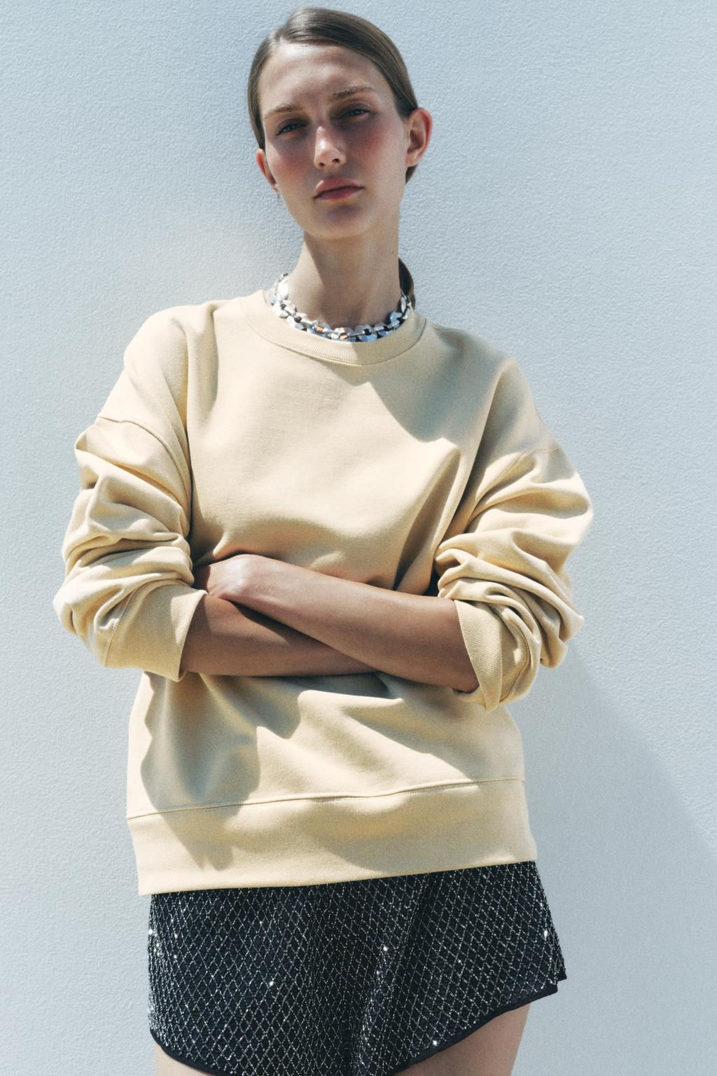 SOFT HEAVY COTTON SWEATSHIRT - Zara фото 9