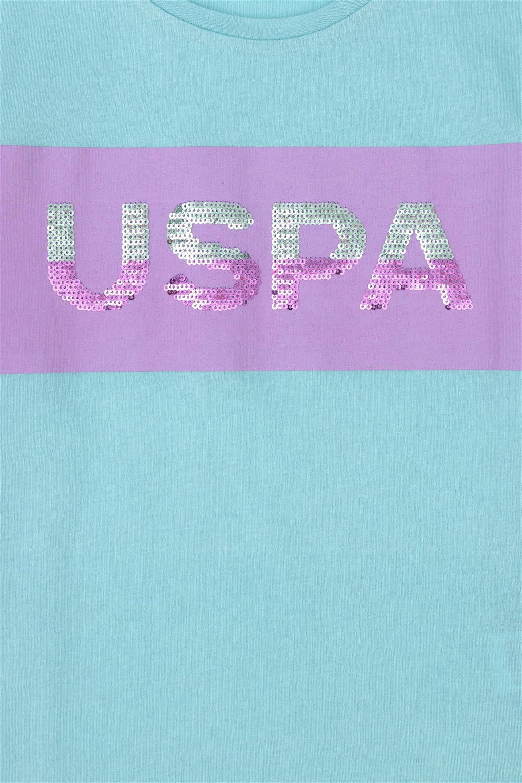 Мятная футболка для девочки - U.s. polo assn фото 3