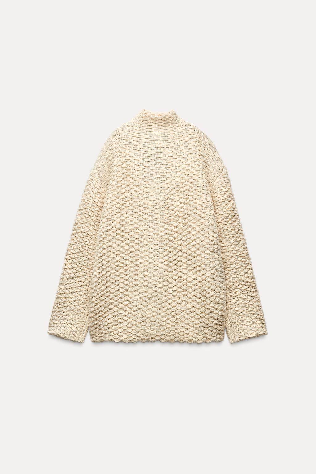 HIGH-NECK KNIT COAT - Zara фото 7
