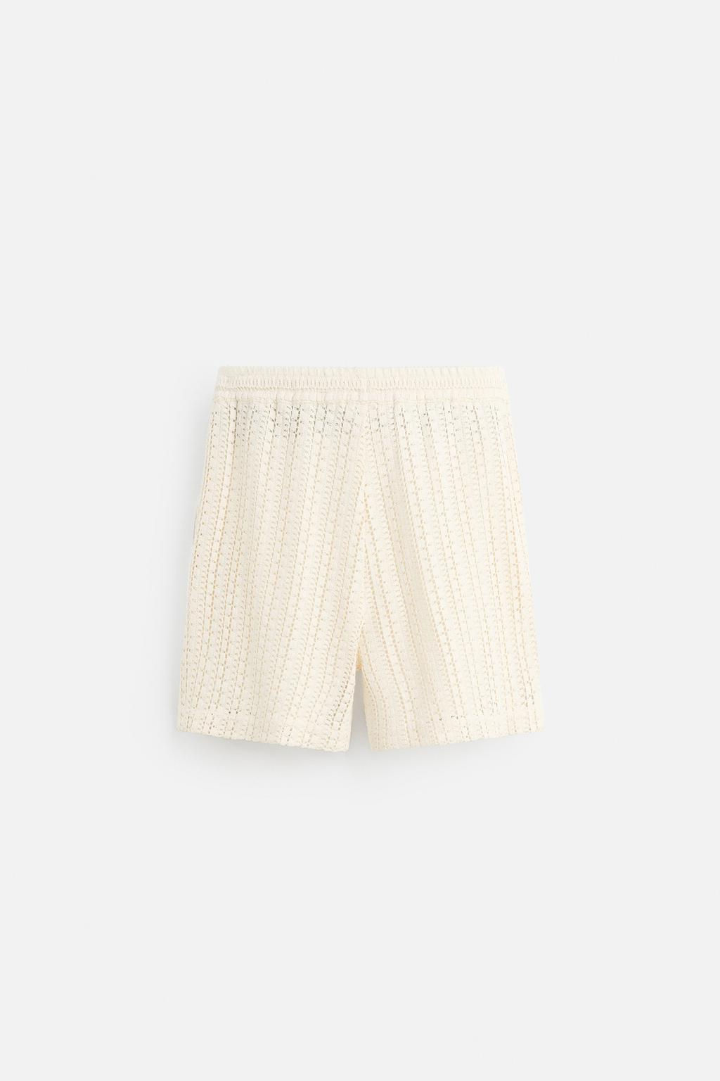 TEXTURED CROCHET BERMUDA SHORTS - Zara фото 17