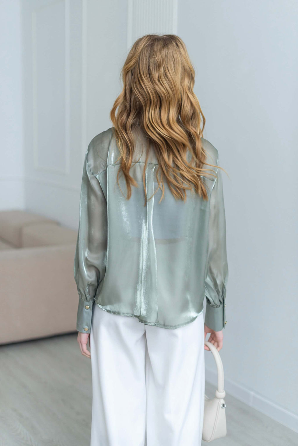 Блузка Стилва (оливковый) - Nadi bordo фото 9