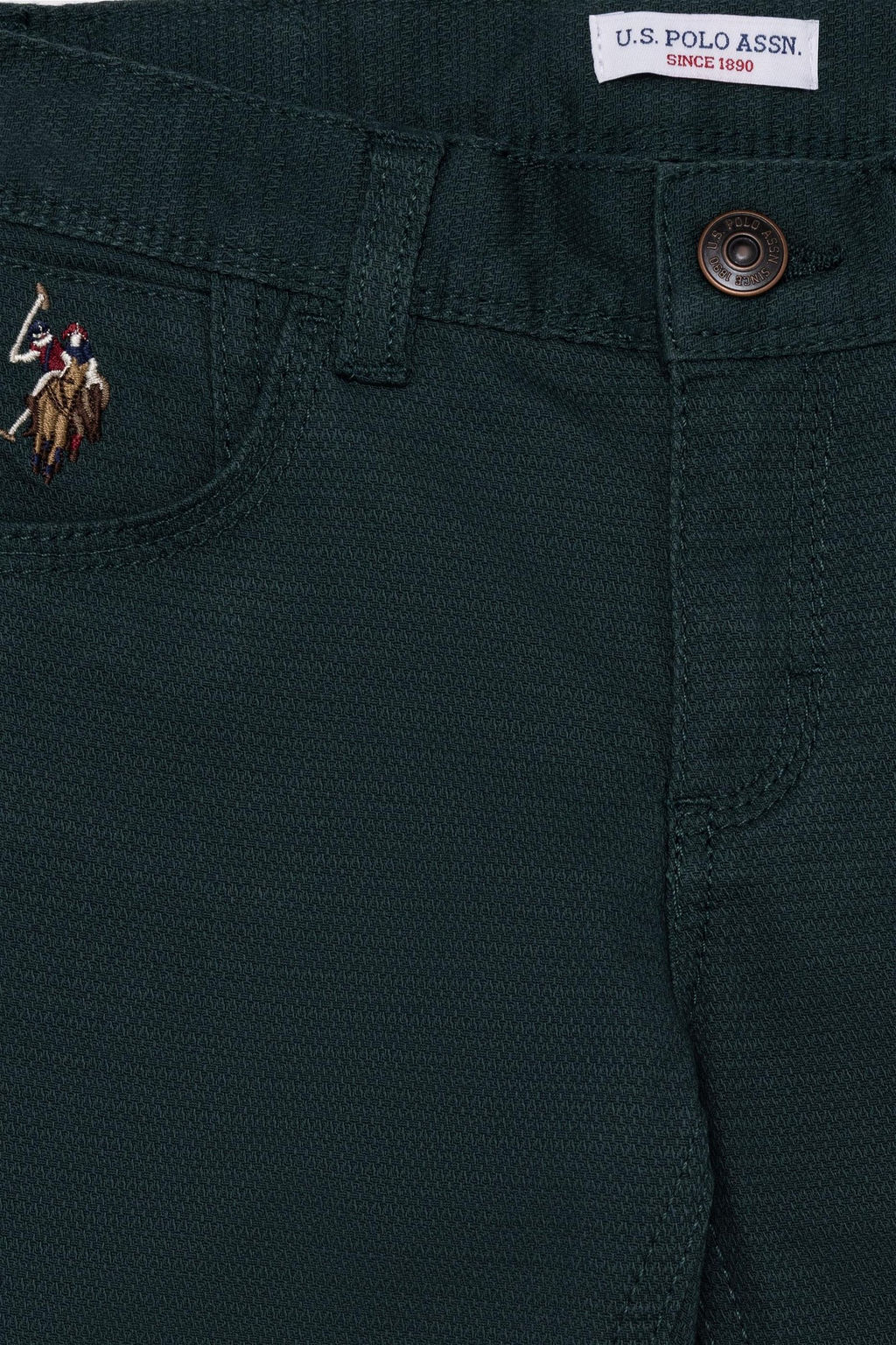 U. S. Polo Assn Темно-зеленые брюки из плотной ткани для мальчика - U.s. polo assn фото 8