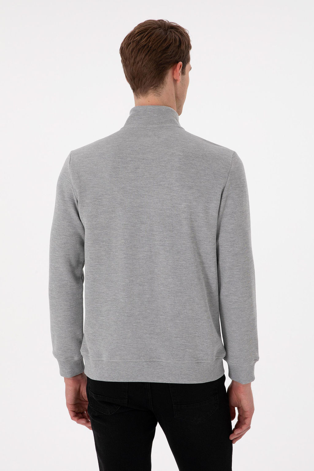 Мужской серый меланжевый базовый свитшот Неожиданная скидка в корзине - U.s. polo assn фото 5