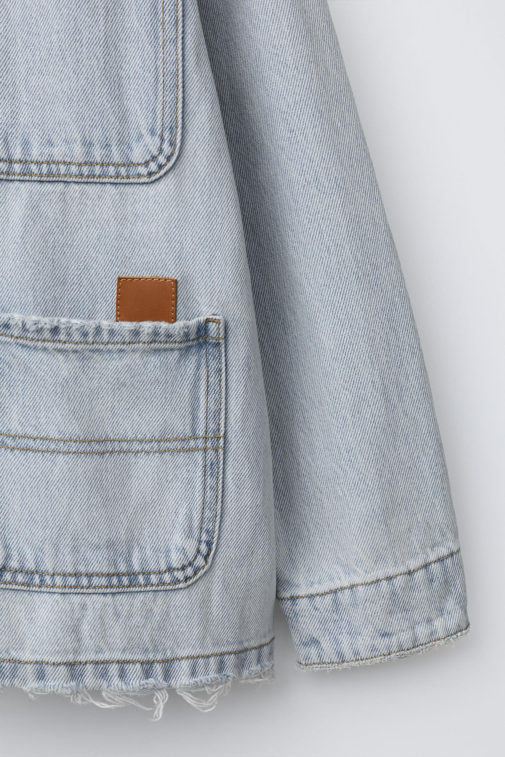 DENIM OVERSHIRT WITH POCKETS - Zara фото 10