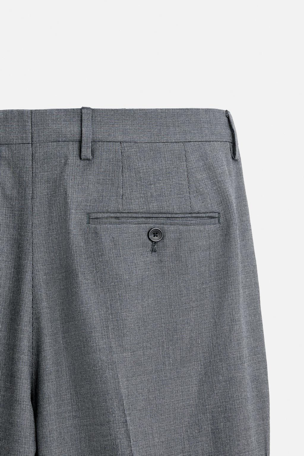 HOUNDSTOOTH SUIT TROUSERS - Zara фото 8