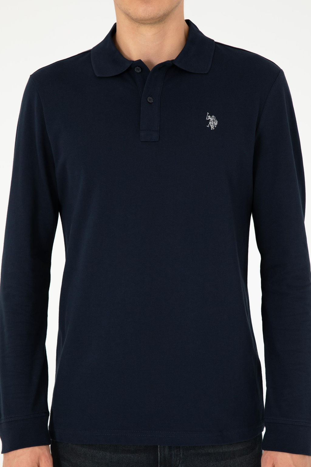 Мужской темно-синий базовый свитшот - U.s. polo assn фото 6