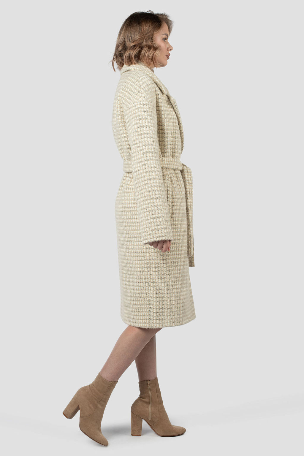 01-12116 Пальто женское демисезонное (пояс) - El podio фото 5