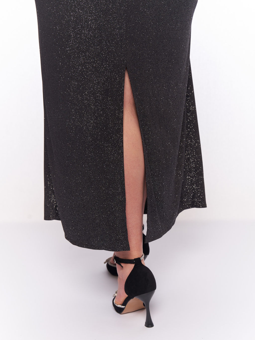 Платье вечернее с цветком 1PP51727BLK60