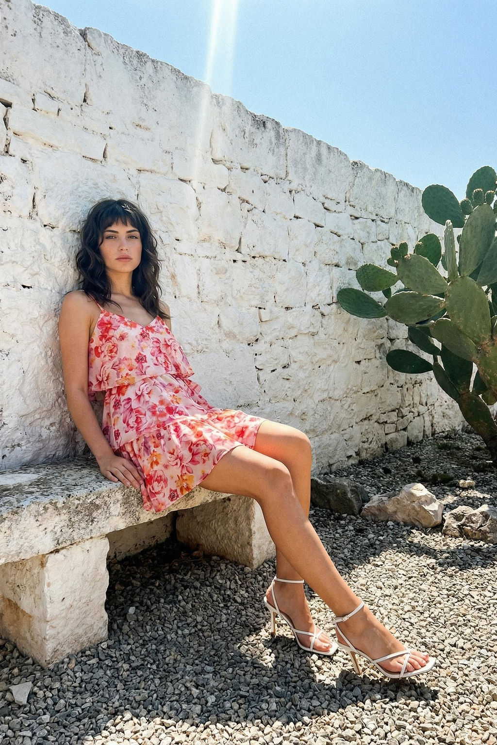 TRENDYOLMILLA Pembe Cicek Desenli Belden Ac?lan Mini Astarl? Sifon Dokuma Elbise TWOSS23EL01445 фото 11