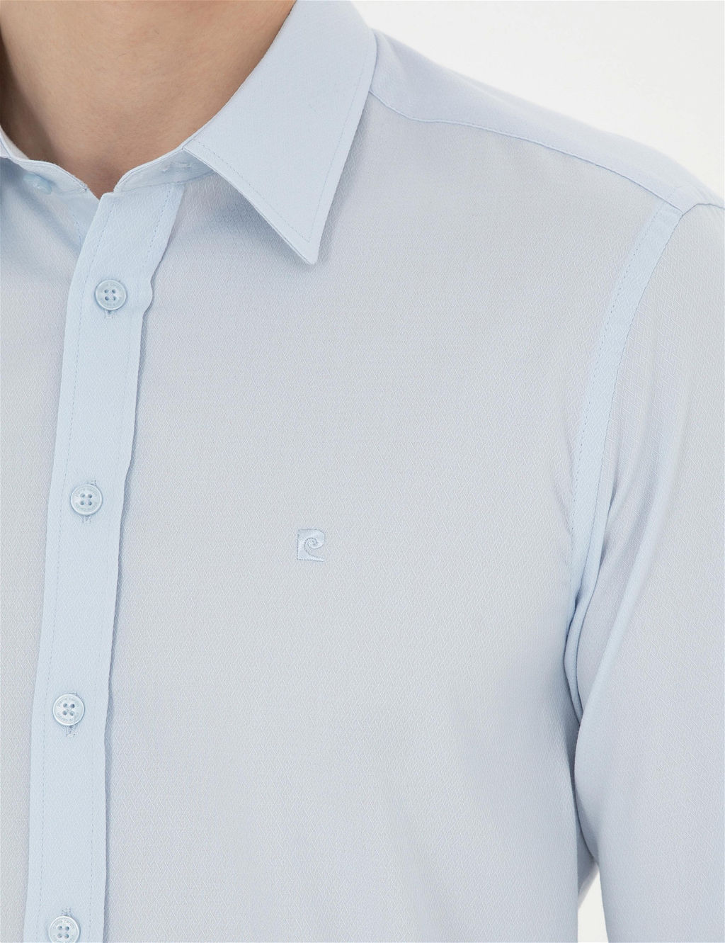 A__k Mavi Slim Fit Uzun Kollu G_mlek - Pierre cardin фото 7