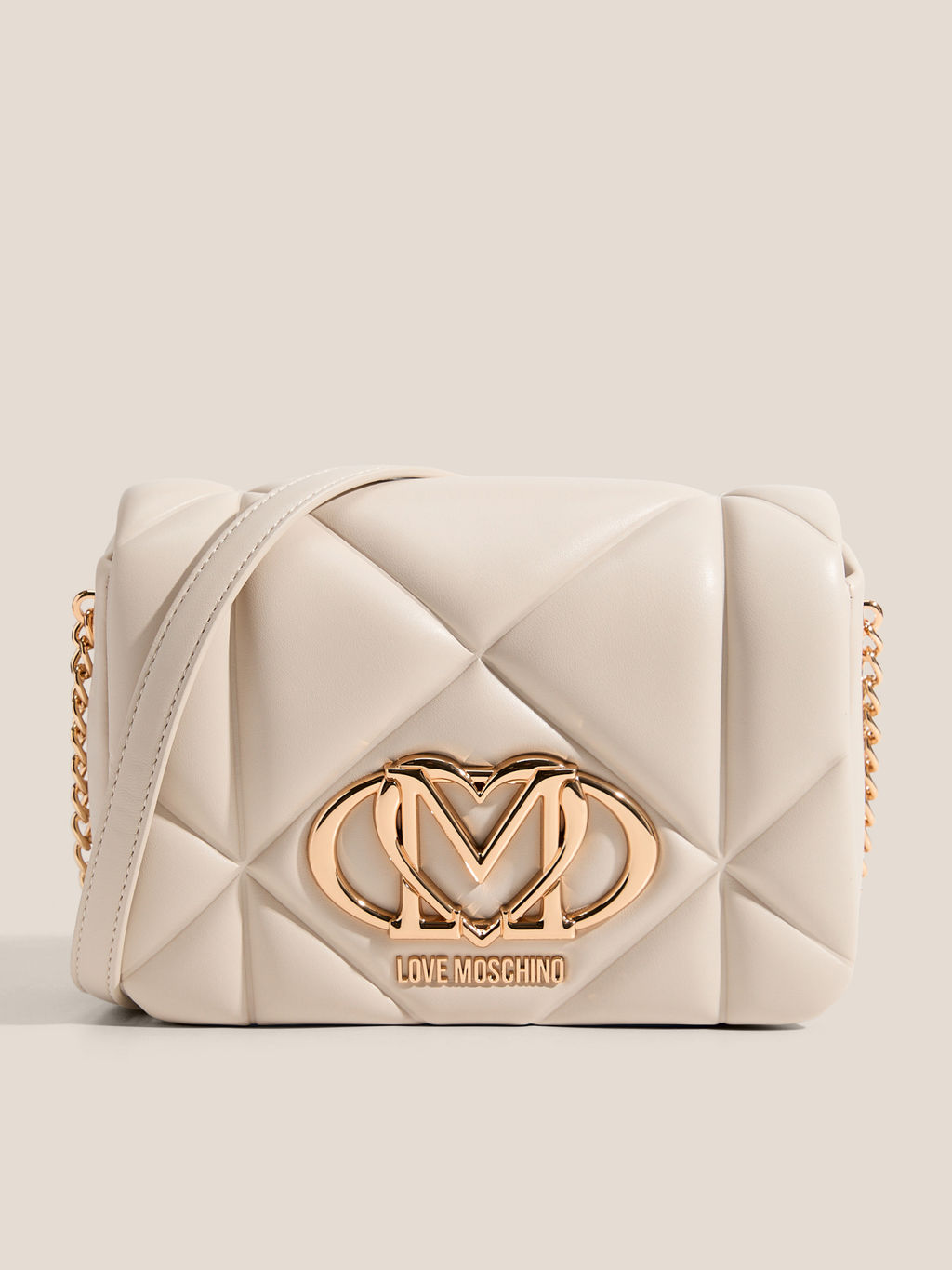 Кросс-боди LOVE MOSCHINO EMBOSSED Q Артикул 4561040, молочно-белый