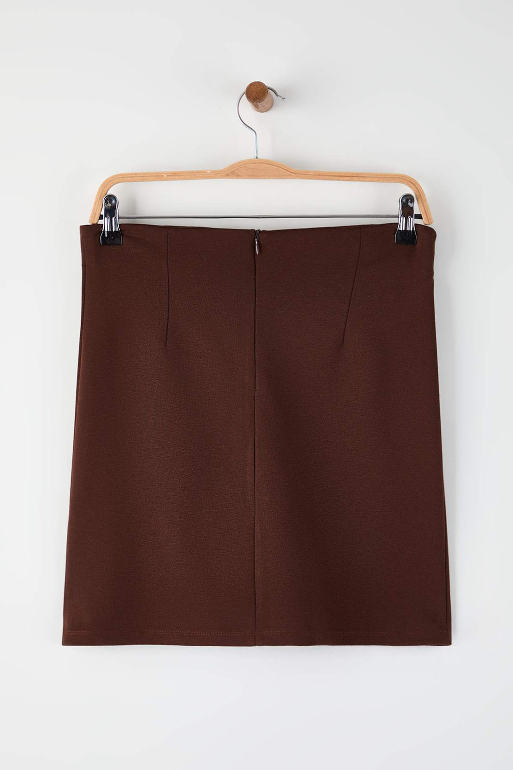 Kahverengi Tas Detayl? Mini/K?sa Interlok Orme Etek TWOAW26ET00089 - Trendyolmilla фото 6