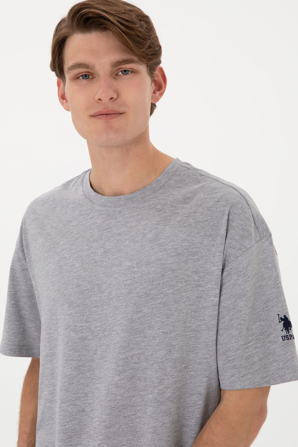 Erkek Gri Melanj Basic Ti__rt Sepette S_rpriz _ndirim - U.s. polo assn фото 3