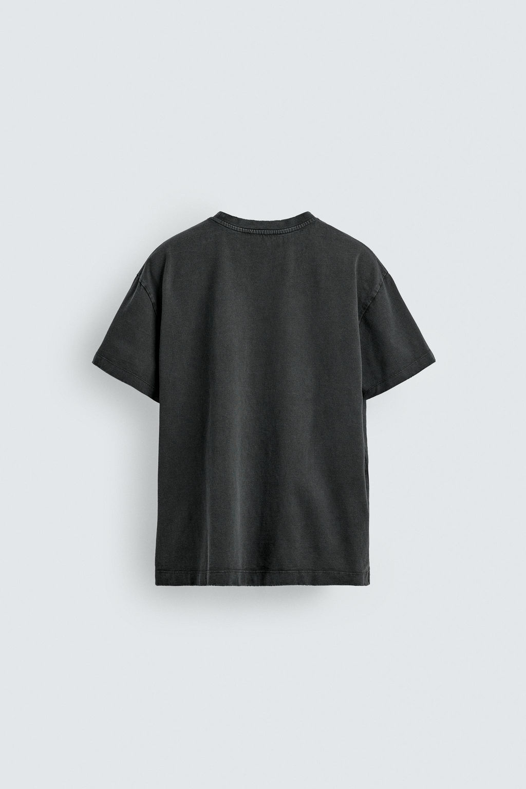 CAMISETA BOXY FIT LAVADA / Antracita oscuro - Zara фото 7