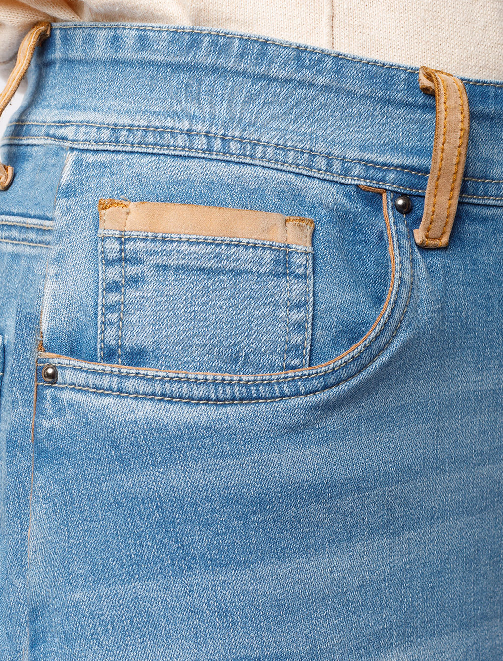 Юбка джинсовая Vilatte А-силуэта синяя фото 2