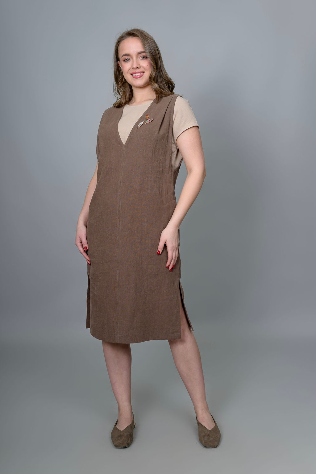 Платье- сарафан 100% крапива