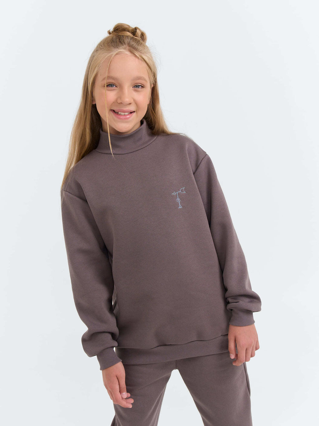 Свитшот Темный шоколад утепленный 7+ - Bungly фото 2