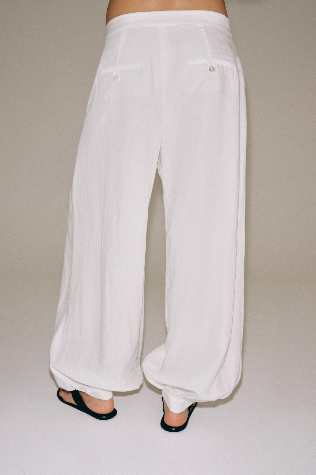 PANTAL?N BOMBACHO ZW COLLECTION / Blanco - Zara фото 3