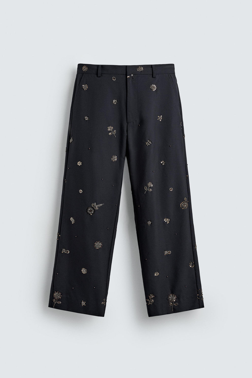 LIMITED EDITION RELAXED FIT SEQUIN TROUSERS - Zara фото 18