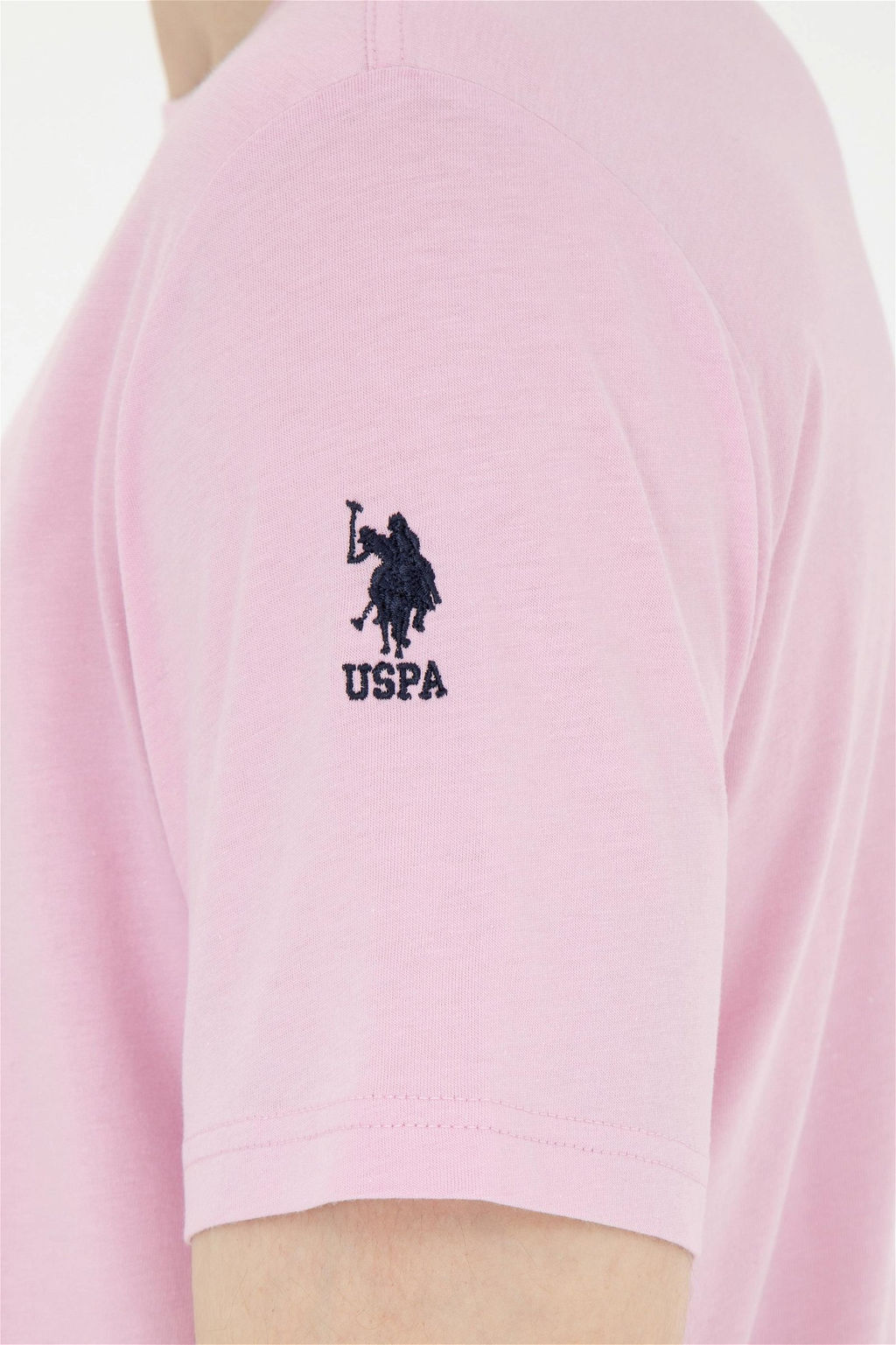 Мужская розовая базовая футболка - U.s. polo assn фото 7