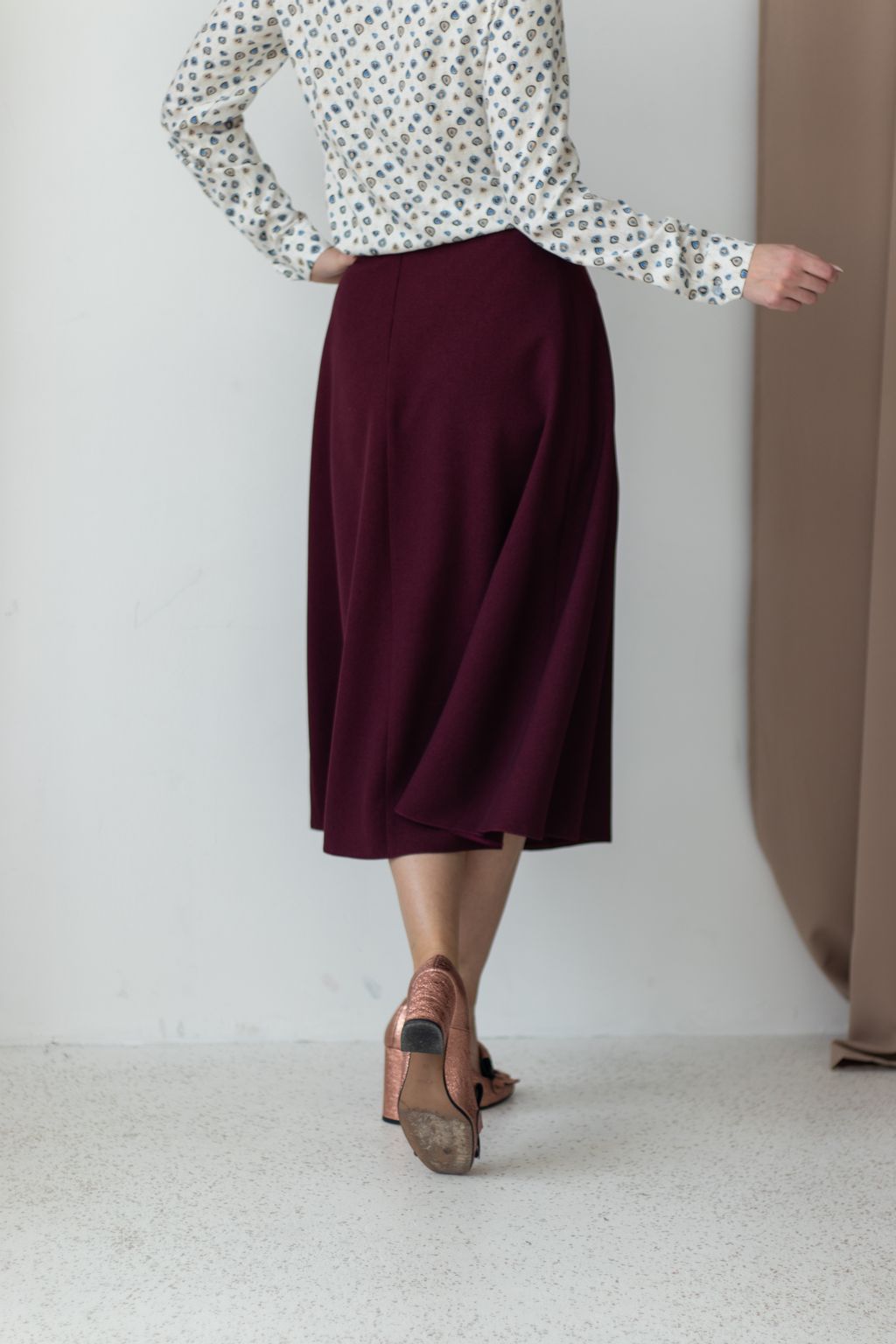 расклешенная юбка в составе шерсть - Трика фото 4