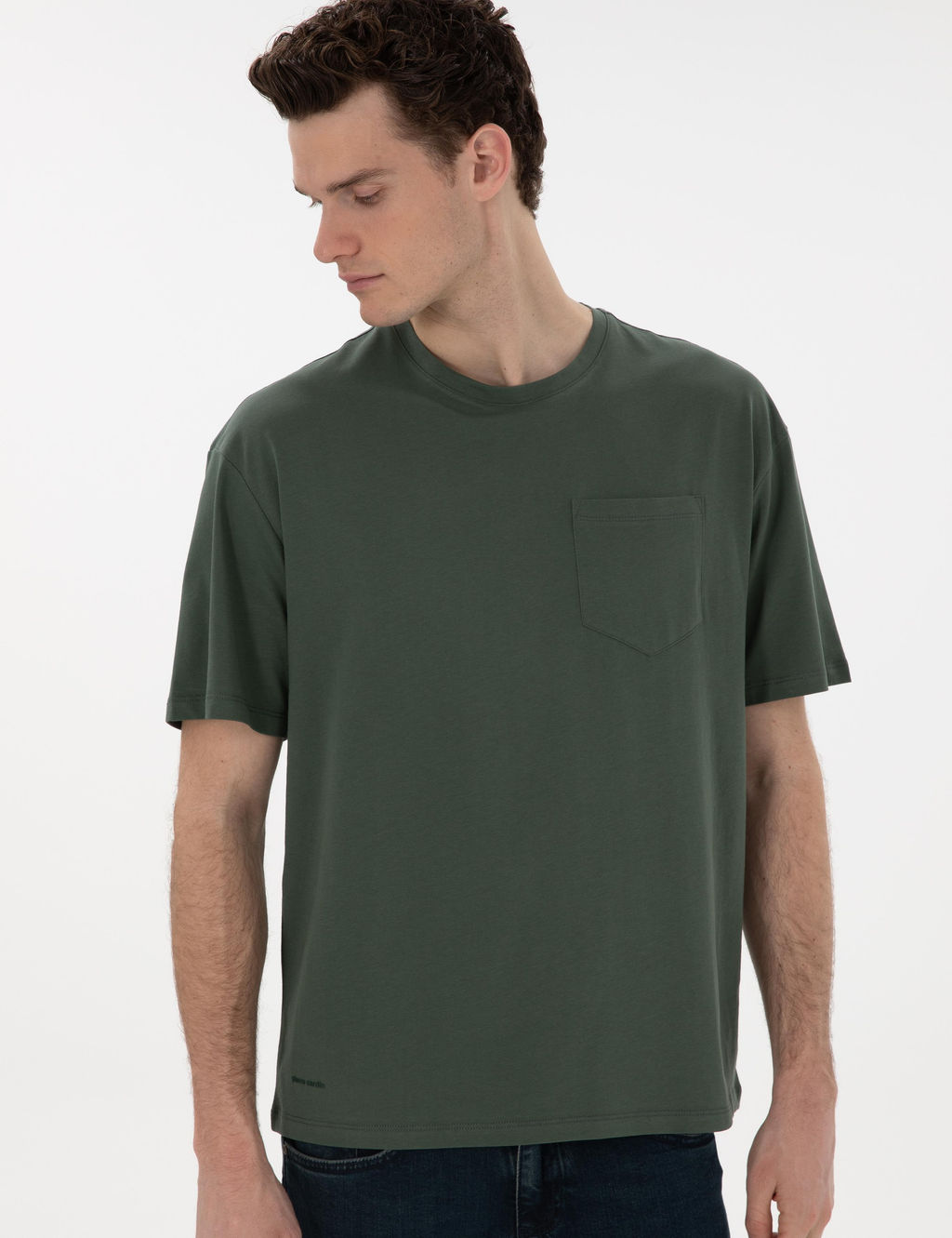 Koyu Ye_il Comfort Fit Basic Ti__rt - Pierre cardin фото 3