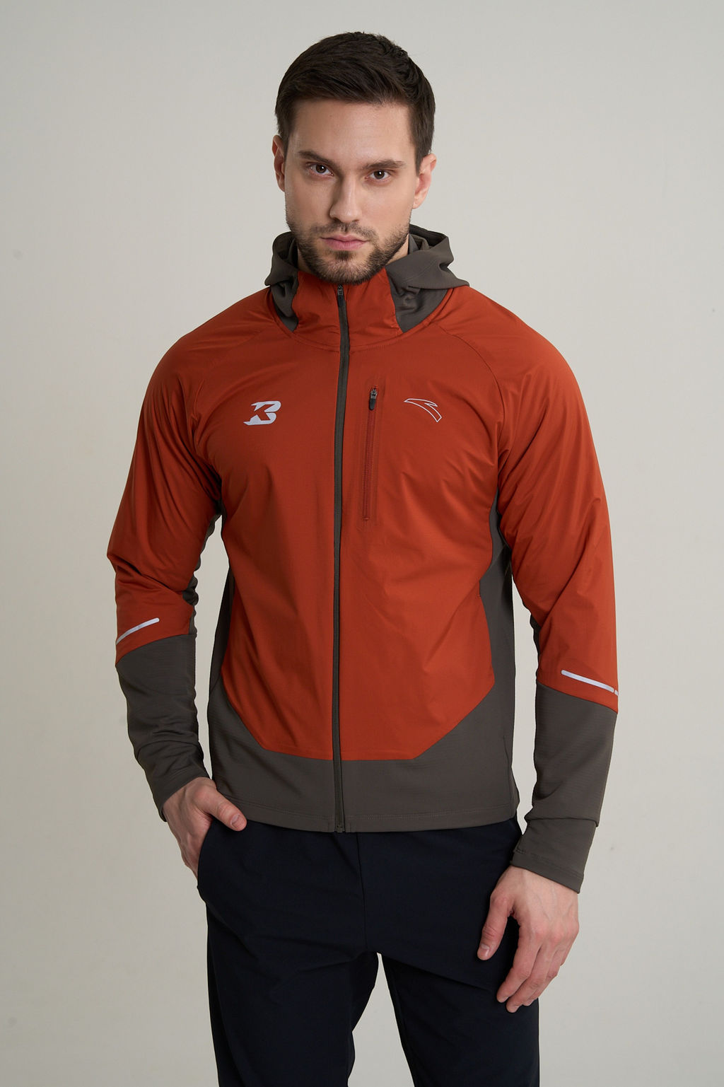 Куртка софтшелл Оранжевый ANTA RUNNING Knit Track Top