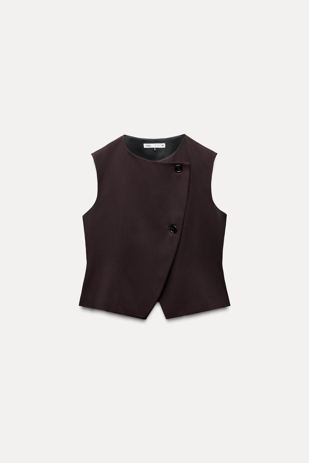 ZW COLLECTION BUTTONED WAISTCOAT TOP - Zara фото 3