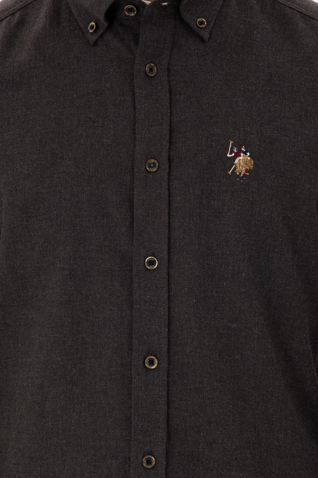 Мужская черная базовая рубашка с длинным рукавом - U.s. polo assn фото 6