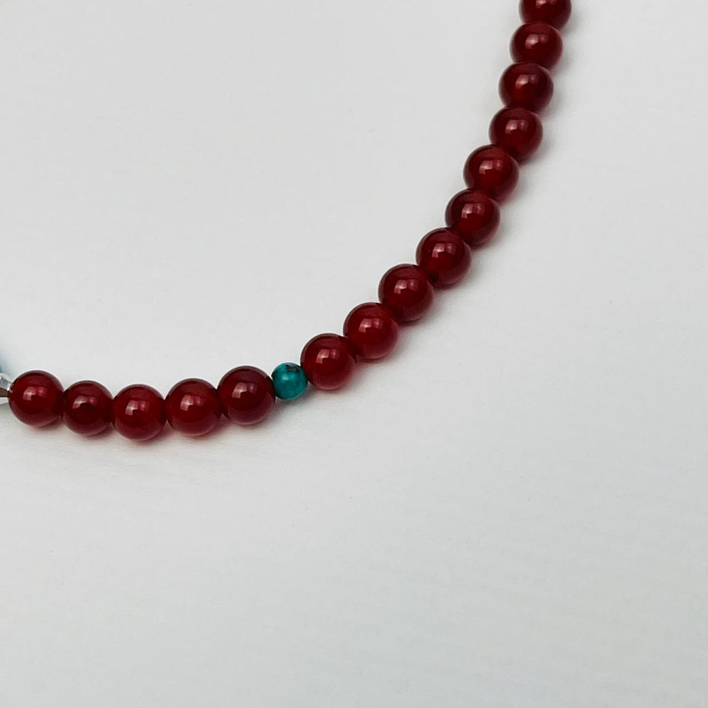 Браслет из Сердолика и Бирюзы 16,5 см +