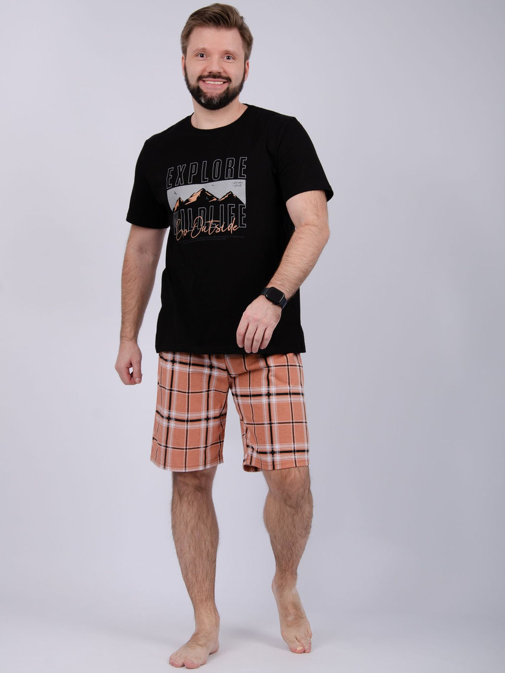 Пижама "Альпы" шорты, трикотаж