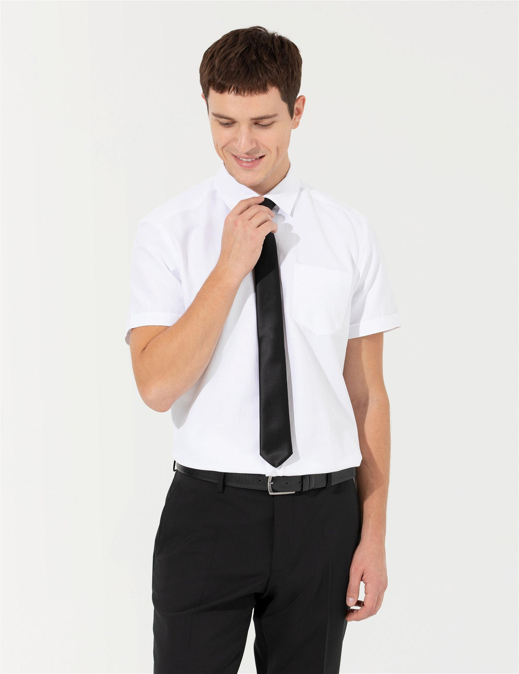 Beyaz Regular Fit Ksa Kollu Gmlek - Pierre cardin фото 3