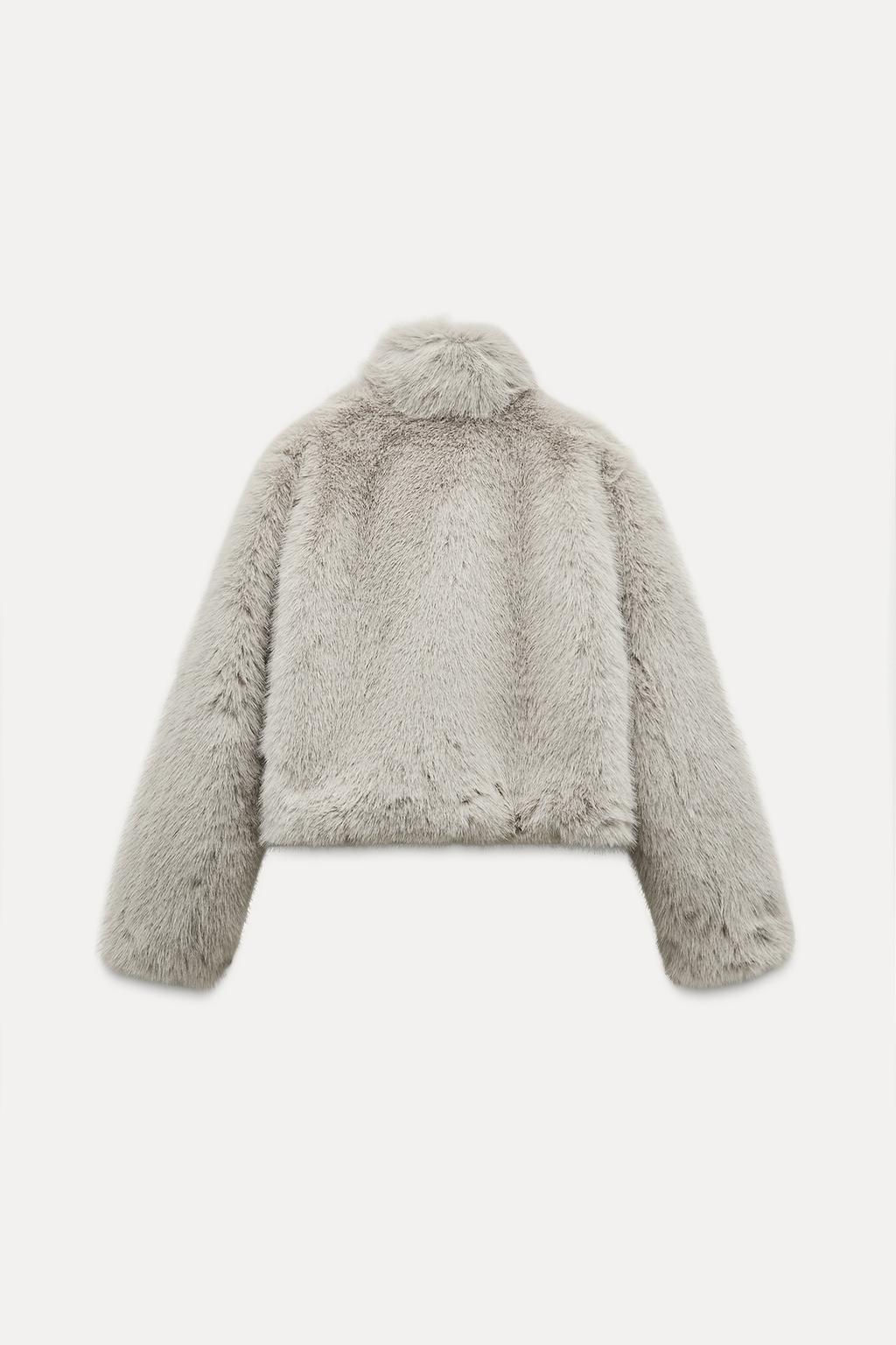 FAUX FUR SHORT COAT - Zara фото 9