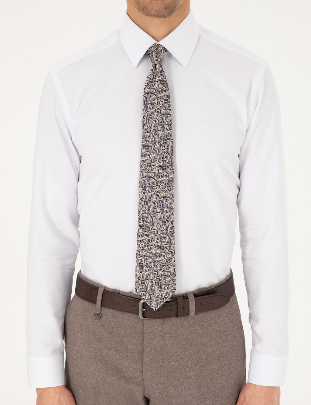 Beyaz Regular Fit Uzun Kollu G_mlek - Pierre cardin фото 6