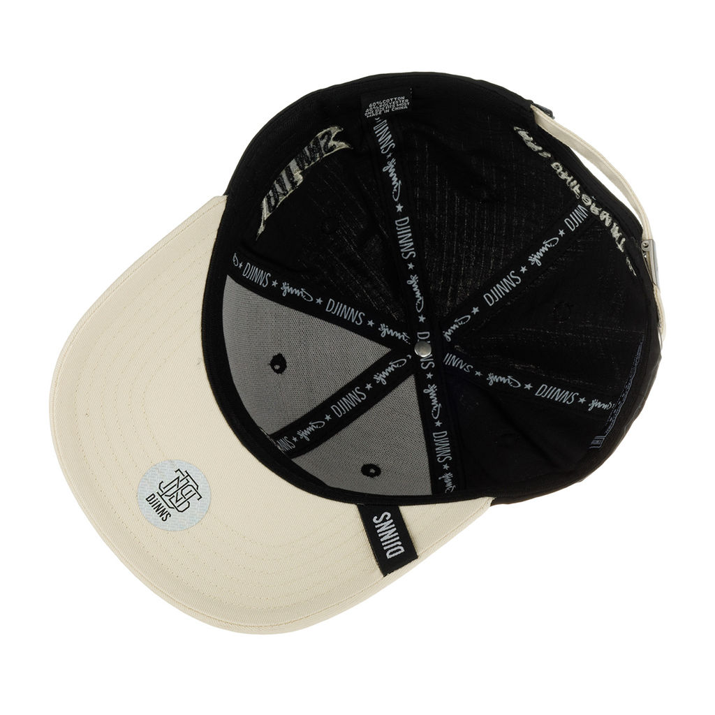 Бейсболка DJINNS арт. 6P TrueFit Future RipStop (черный / кремовый)  фото 2