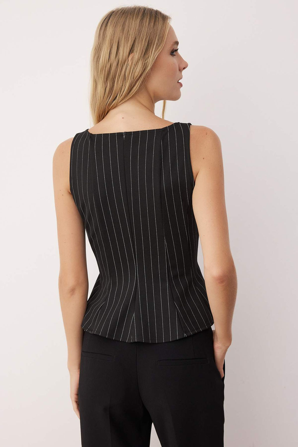 Kahverengi Peplum/Belden Oturmal? Kay?k Yaka Esnek Orme Bluz TWOAW26BZ00229 - Trendyolmilla фото 8
