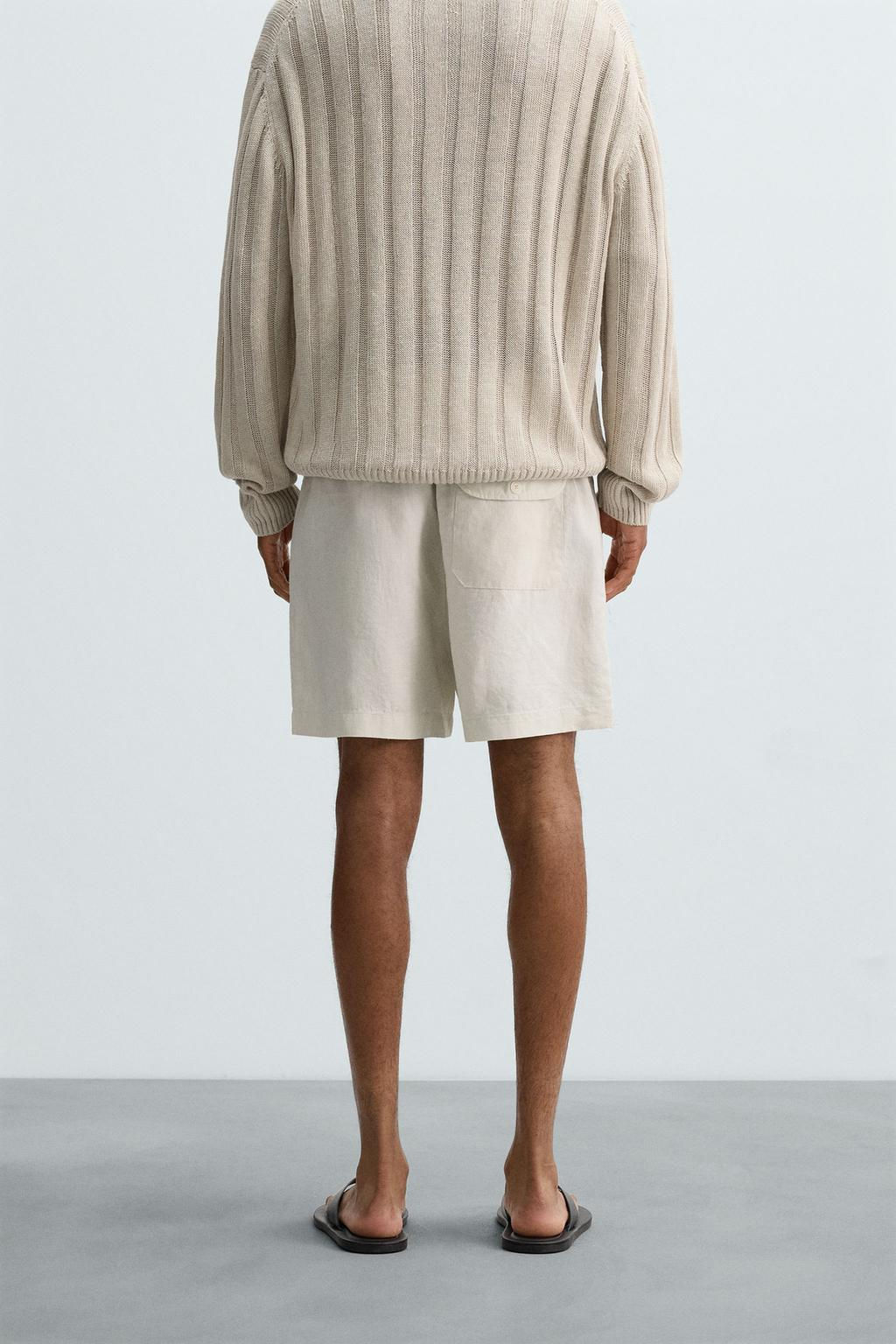 100% HEMP BERMUDA SHORTS - Zara фото 3