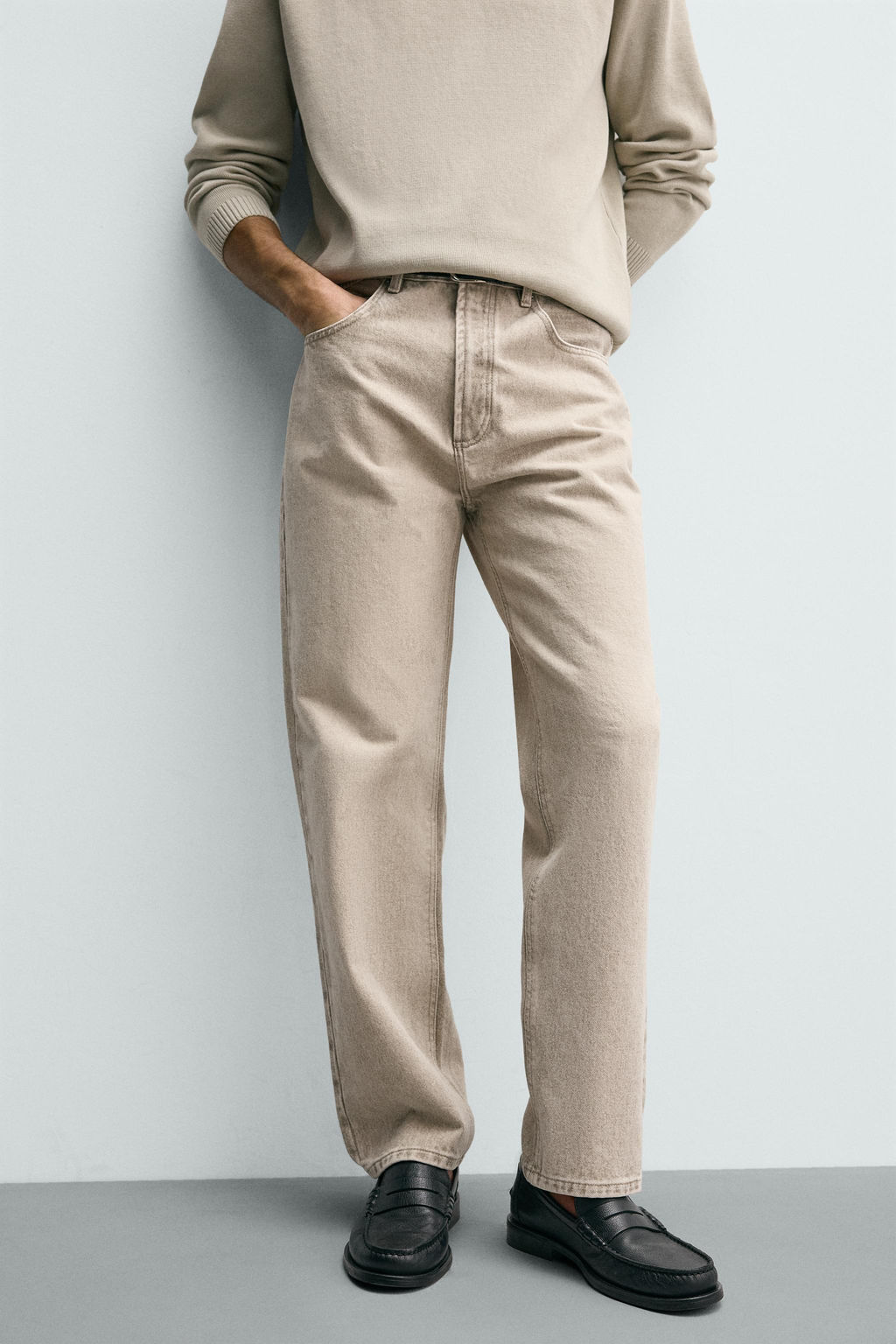 JEANS STRAIGHT ANKLE FIT ORIGINS / Gris claro