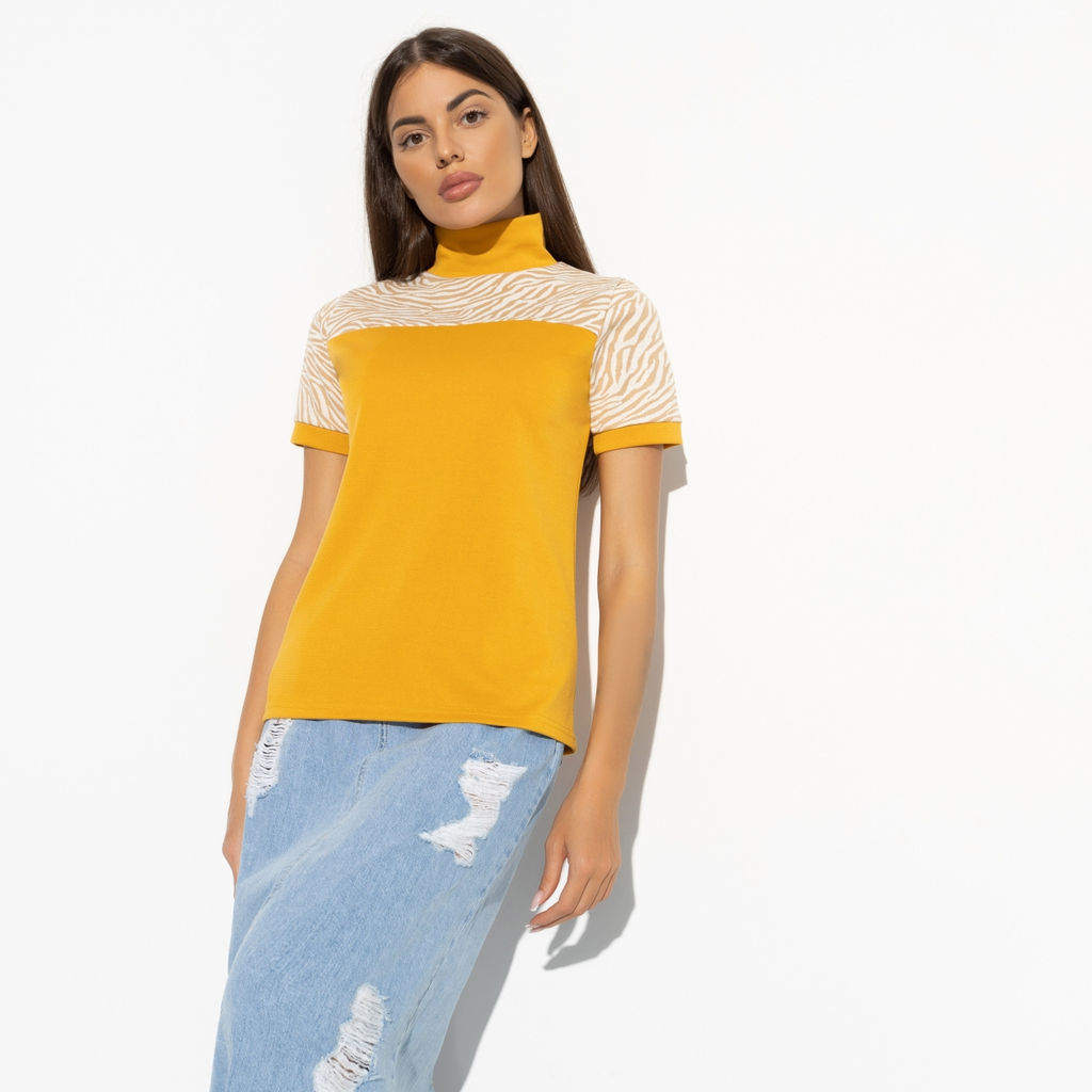 Водолазка комбинированная, С тобой вдвоём (fashion) - Charutti фото 2