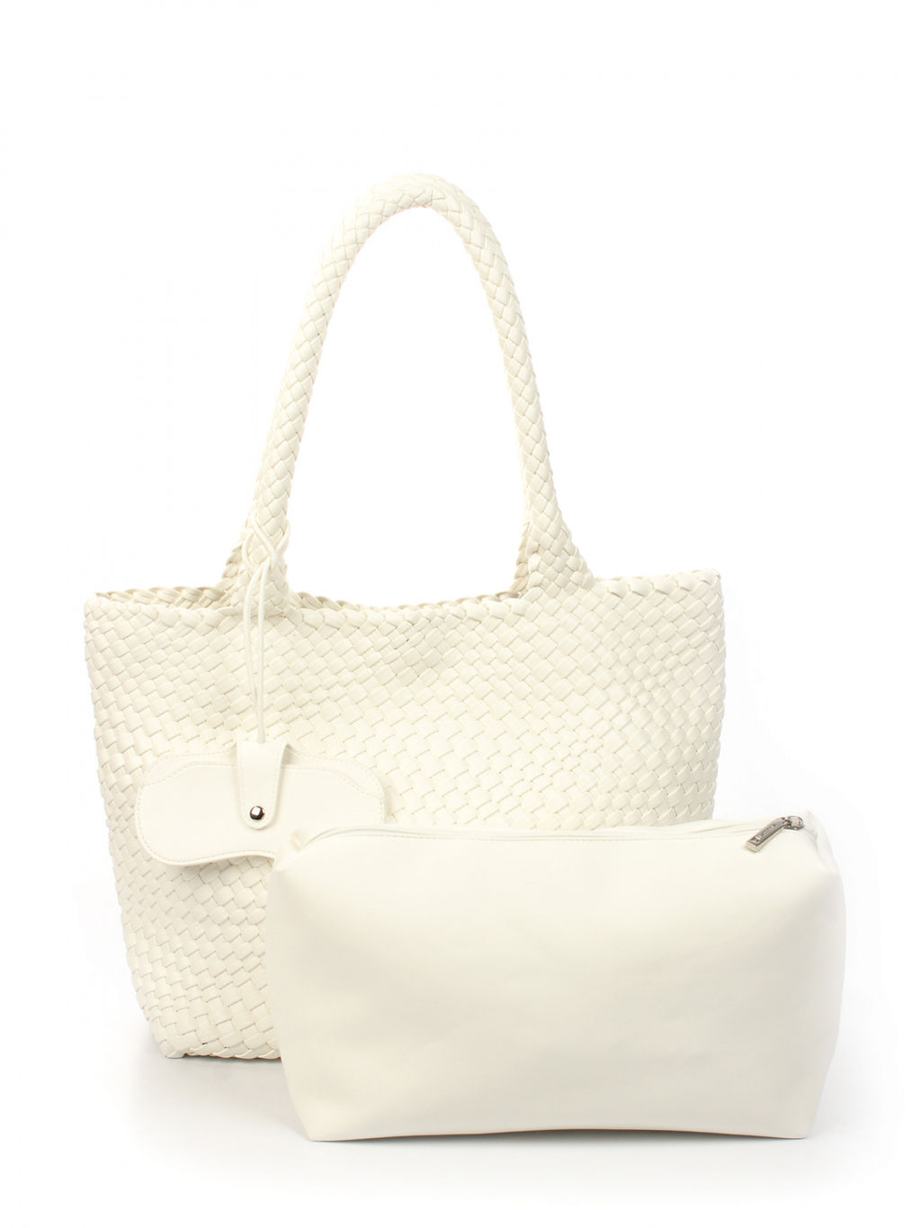 LACCOMA сумка СУ1033-белый эко кожа хлопок  фото 4