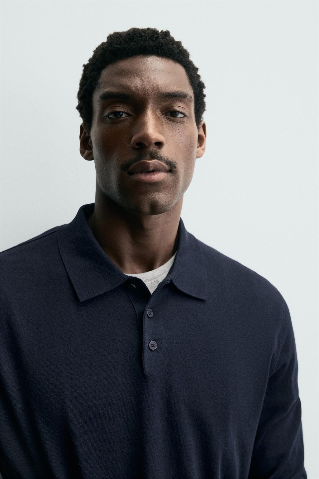 WOOL BLEND KNIT POLO SHIRT - Zara фото 5