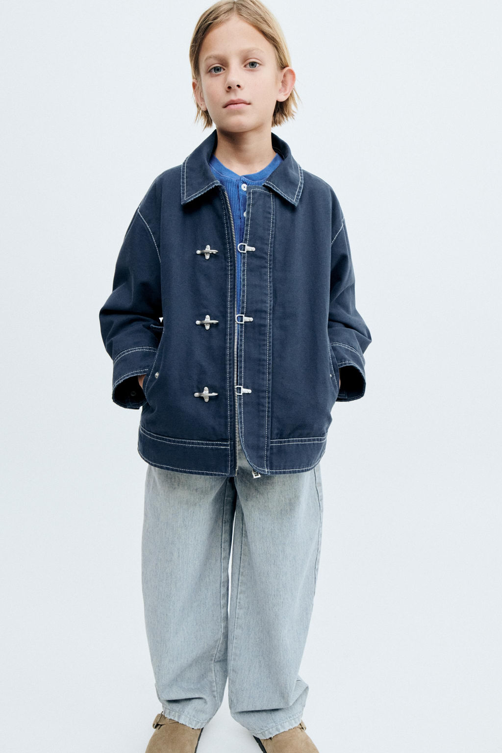 STORIESZ - CAZADORA PESPUNTES ALAMARES / marino - Zara фото 2