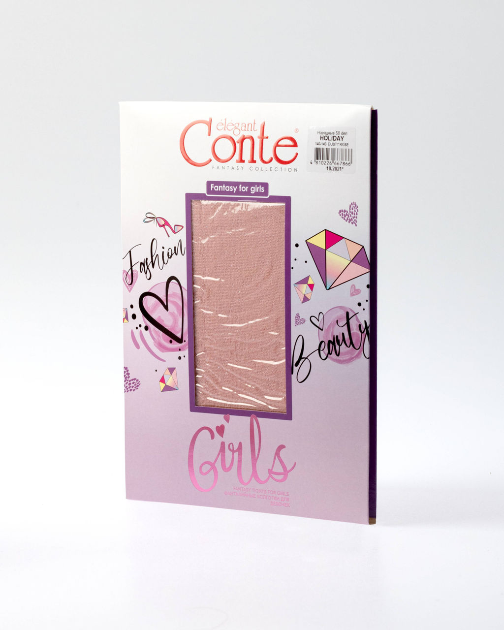 CONTE Колготки из микрофибры с люрексом HOLIDAY dusty rose - Conte elegant фото 4